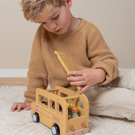 Little Dutch Speelgoed Bus Hout met Poppetjes koop je bij Babywinkel