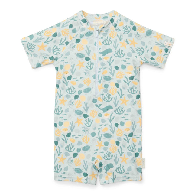 Little Dutch Zwempak Kind Korte Mouwen Seashells koop je bij Babywinkel