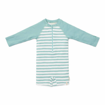Little Dutch Zwempak Kind Lange Mouwen Stripes Surf Blue koop je bij Babywinkel
