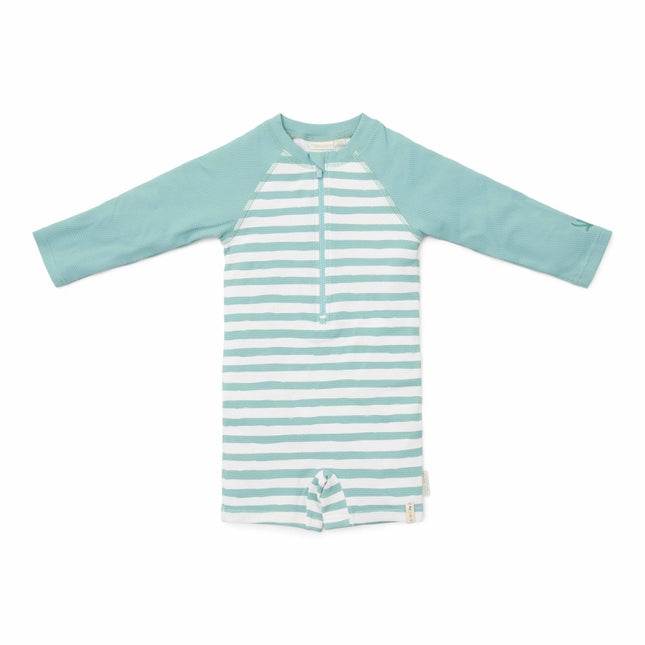Little Dutch Zwempak Kind Lange Mouwen Stripes Surf Blue koop je bij Babywinkel