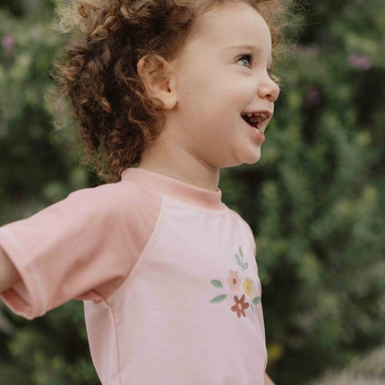 Little Dutch Zwemshirt Kind Korte Mouwen Flower Pink koop je bij Babywinkel