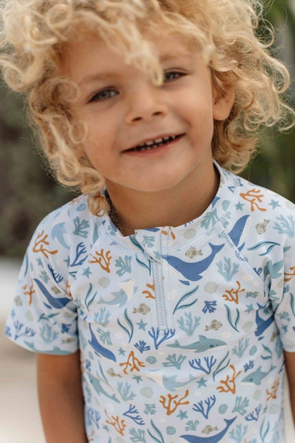 Little Dutch Zwemshirt Kind Korte Mouwen Ocean Dreams Blue koop je bij Babywinkel