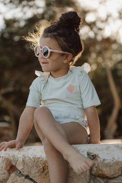 Little Dutch Zwemshirt Kind Korte Mouwen Ruches Sea Green koop je bij Babywinkel