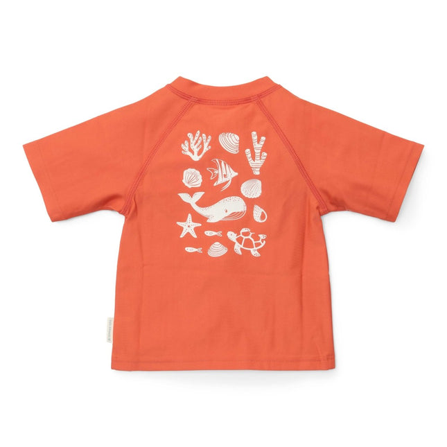 Little Dutch Zwemshirt Kind Korte Mouwen Sea Life Coral Red koop je bij Babywinkel