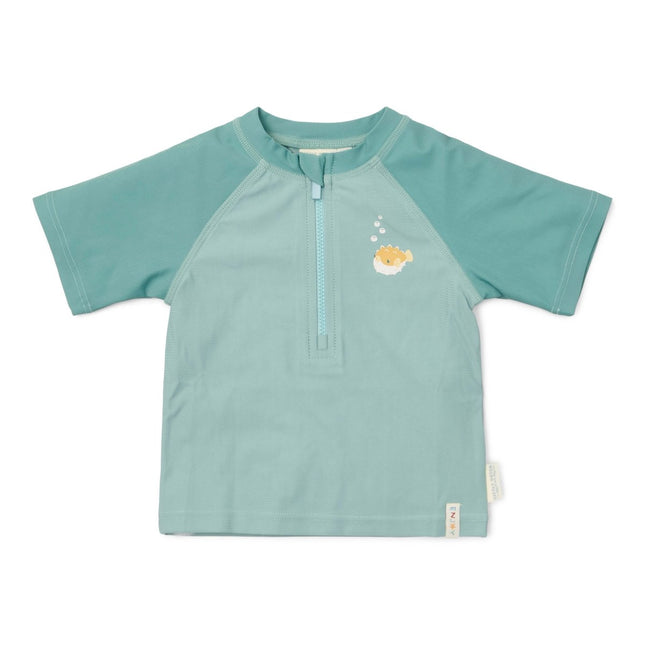 Little Dutch Zwemshirt Kind Korte Mouwen Seashells Surf Blue koop je bij Babywinkel