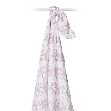 Lulujo Hydrofiele Doek Modern Unicorn Katoen 120x120cm koop je bij Babywinkel