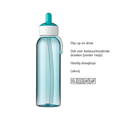 Mepal Waterfles Kind Flip - Up Campus 500ml Blue koop je bij Babywinkel