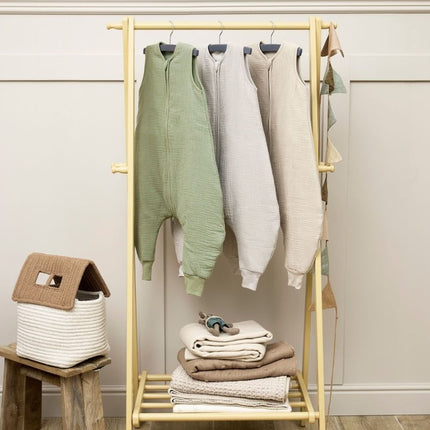 Meyco Baby Uni Baby Winter Slaapoverall Jumper Pre - Washed Hydrofiel Olive Green koop je bij Babywinkel