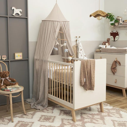 Meyco Baby Wafel Teddy Wiegdeken Sand 75x100cm koop je bij Babywinkel