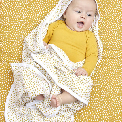 Meyco Badcape Baby 2St Basic Jersey Cheetah Honey Gold koop je bij Babywinkel