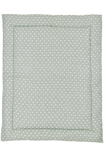 Meyco Boxkleed Little Dots Forest Green koop je bij Babywinkel
