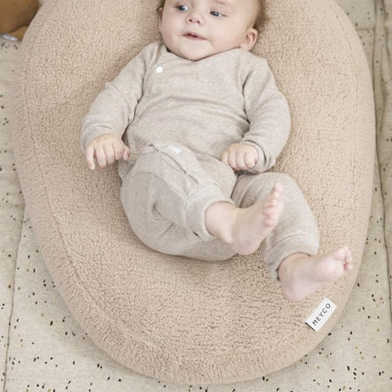 Meyco Boxkleed Rib Mini Spot Sand Melange 80X100cm koop je bij Babywinkel