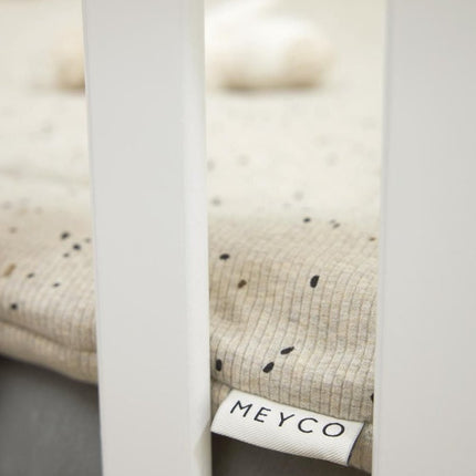 Meyco Boxkleed Rib Mini Spot Sand Melange 80X100cm koop je bij Babywinkel