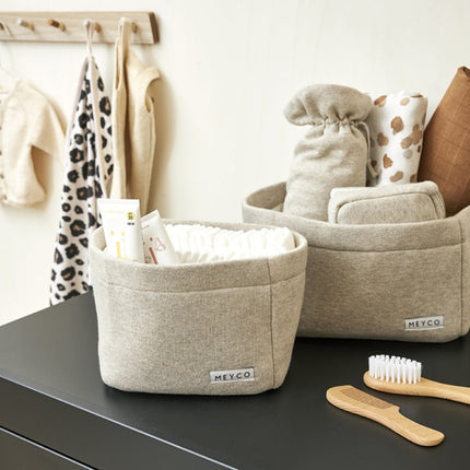 Meyco Commodemandje Medium Knit Basic Sand Melange koop je bij Babywinkel