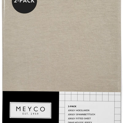 Meyco Hoeslaken Jersey 2St 70X140/150 Sand koop je bij Babywinkel