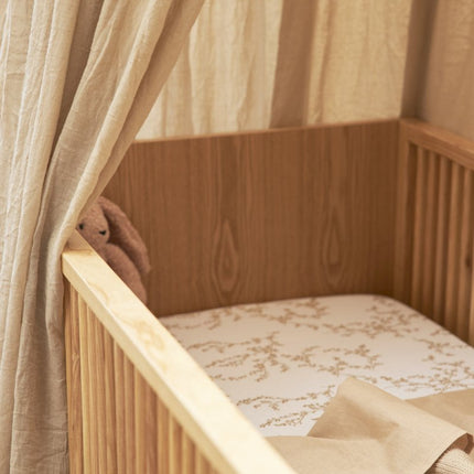 Meyco Hoeslaken Jersey 70X140/150 Branches Sand koop je bij Babywinkel