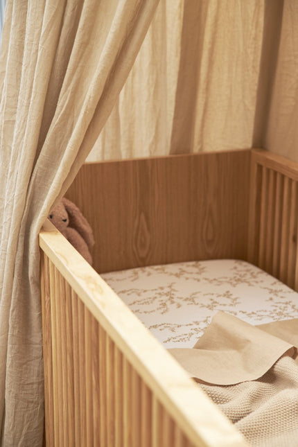 Meyco Hoeslaken Jersey 70X140/150 Branches Sand koop je bij Babywinkel