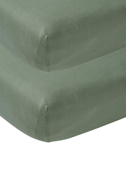 Meyco Hoeslaken Jersey Forest Green 70x140/150 cm 2st koop je bij Babywinkel