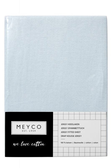 Meyco Hoeslaken Jersey Lichtblauw 70x140/150 cm koop je bij Babywinkel