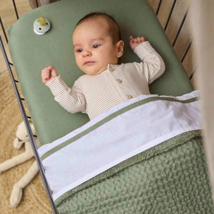 Meyco Hoeslaken Wieg 2St Olive Green 40X80/90cm koop je bij Babywinkel