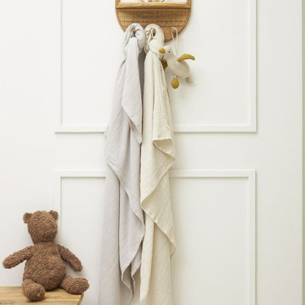 Meyco Hydrofiele Doek 2 - Pack Soft Sand/Greige 120X120cm koop je bij Babywinkel
