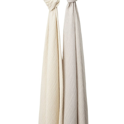 Meyco Hydrofiele Doek 2 - Pack Soft Sand/Greige 120X120cm koop je bij Babywinkel