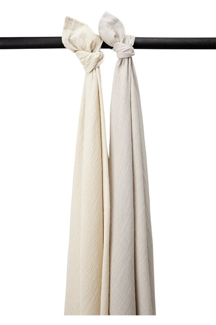 Meyco Hydrofiele Doek 2 - Pack Soft Sand/Greige 120X120cm koop je bij Babywinkel