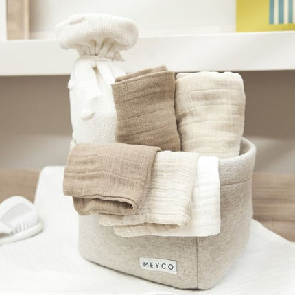Meyco Hydrofiele Doek 3 - Pack Offwhite/Soft Sand/Taupe 70X70cm koop je bij Babywinkel
