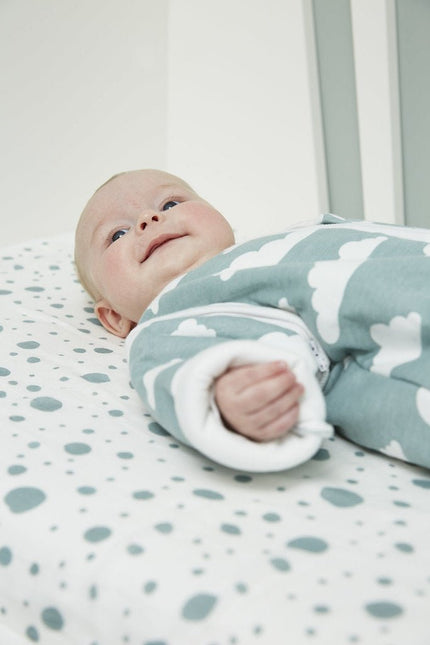 Meyco Hydrofiele Doek 3St Feathers - Clouds - Dots Stone Green/Wit koop je bij Babywinkel