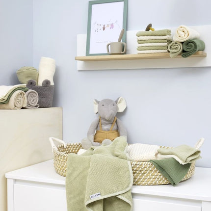 Meyco Hydrofiele Doek Natural/Soft Olive 120Cm 2St koop je bij Babywinkel