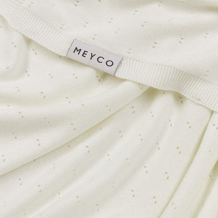 Meyco Ledikantdeken Bamboe Offwhite 100X150cm koop je bij Babywinkel
