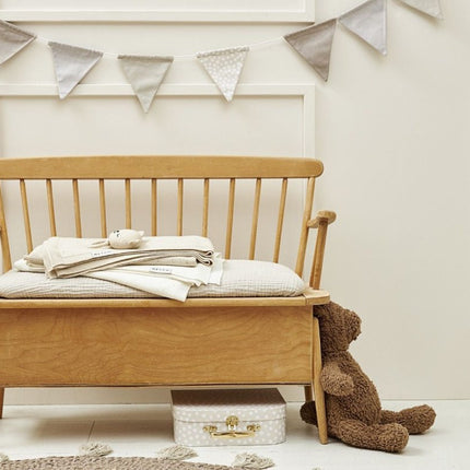 Meyco Ledikantdeken Bamboe Offwhite 100X150cm koop je bij Babywinkel