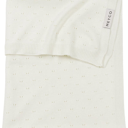 Meyco Ledikantdeken Bamboe Offwhite 100X150cm koop je bij Babywinkel
