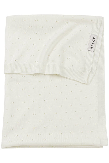 Meyco Ledikantdeken Bamboe Offwhite 100X150cm koop je bij Babywinkel