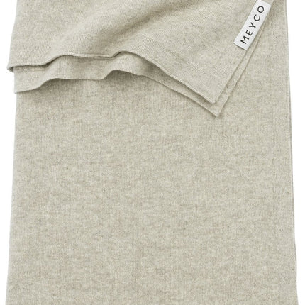 Meyco Ledikantdeken Knit Basic Sand Melange koop je bij Babywinkel