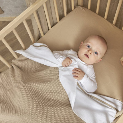 Meyco Ledikantdeken Mini Relief Sand koop je bij Babywinkel
