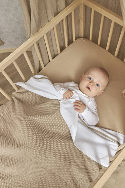 Meyco Ledikantdeken Mini Relief Sand koop je bij Babywinkel