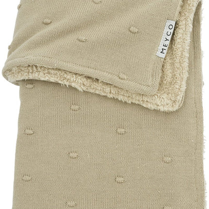 Meyco Ledikantdeken Teddy Mini Knots Sand koop je bij Babywinkel