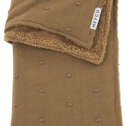 Meyco Ledikantdeken Teddy Mini Knots Toffee koop je bij Babywinkel