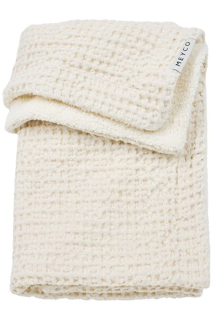 Meyco Ledikantdeken Wafel Teddy Nature 100X150cm koop je bij Babywinkel
