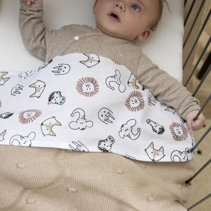 Meyco Ledikantlaken Animal/Uni 2 - Pack White 100X150cm koop je bij Babywinkel