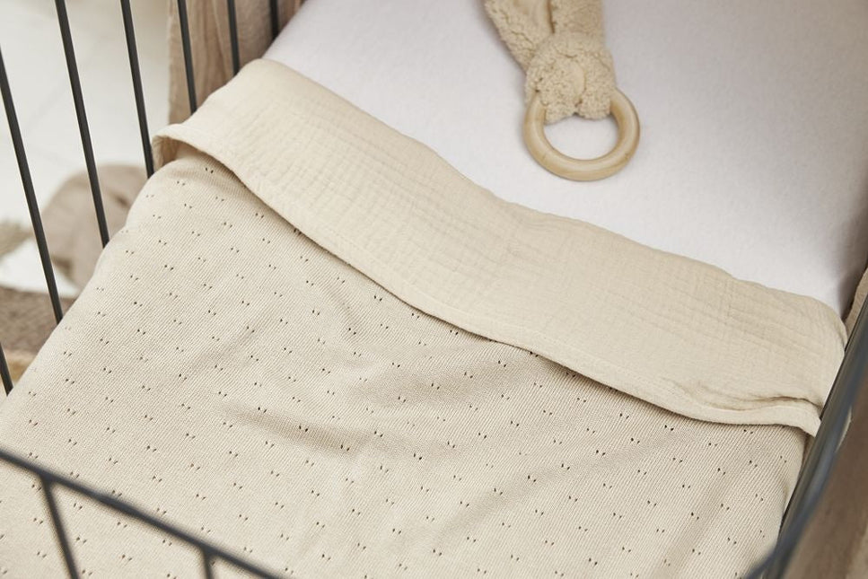Meyco Ledikantlaken Soft Sand 100X150cm koop je bij Babywinkel