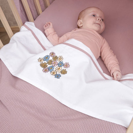Meyco Ledikantlaken Vintage Flower Lilac koop je bij Babywinkel