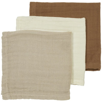 Meyco Monddoekje 3St Offwhite/Sand/Toffee koop je bij Babywinkel