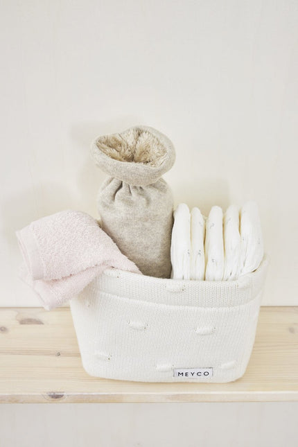 Meyco Monddoekje 6St Basic Badstof Offwhite/Soft Pink/Toffee koop je bij Babywinkel
