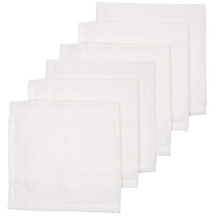 Meyco Monddoekje Hydrofiel White 6St 30X30cm koop je bij Babywinkel