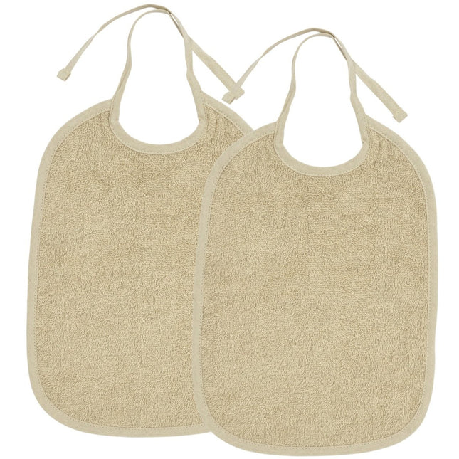 Meyco Slabbetje 2St Basic Badstof Sand koop je bij Babywinkel