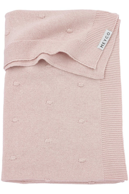 Meyco Wiegdeken Mini Knots Soft Pink koop je bij Babywinkel