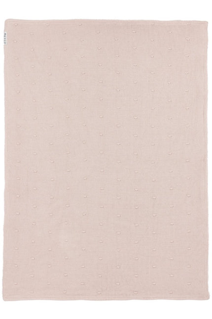 Meyco Wiegdeken Teddy Mini Knots Soft Pink koop je bij Babywinkel