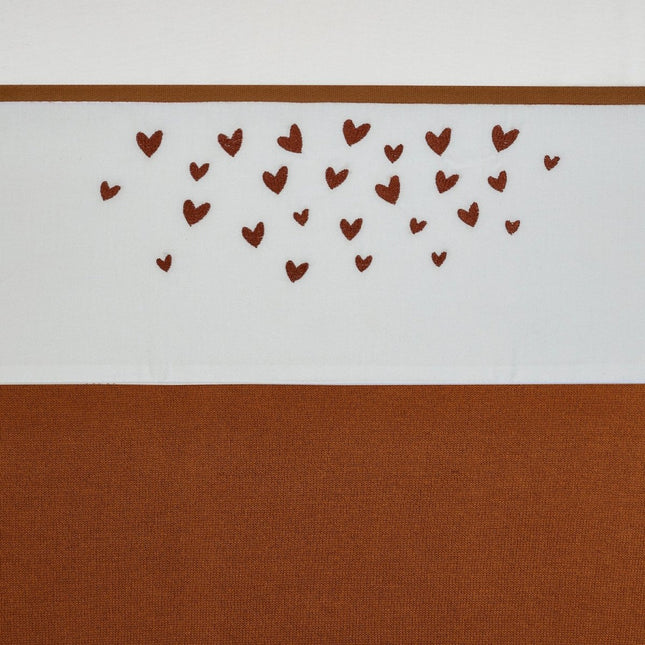 Meyco Wieglaken Hearts Camel 75X100cm koop je bij Babywinkel